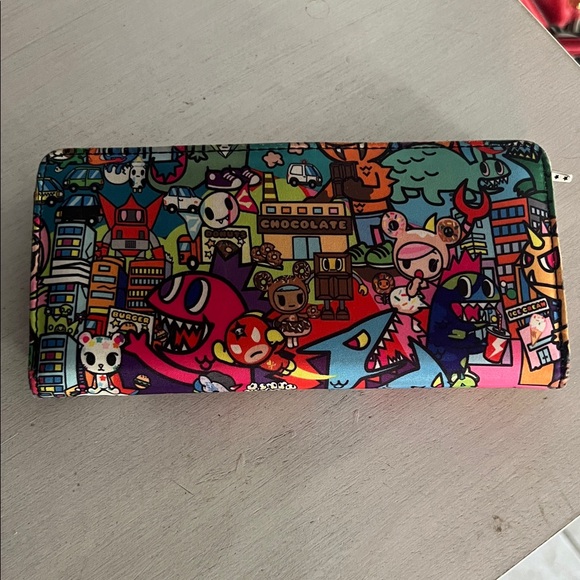 Tokidoki x Ju-Ju-Be Colorful Wallet kajiu city with coin purse - Picture 3 of 9